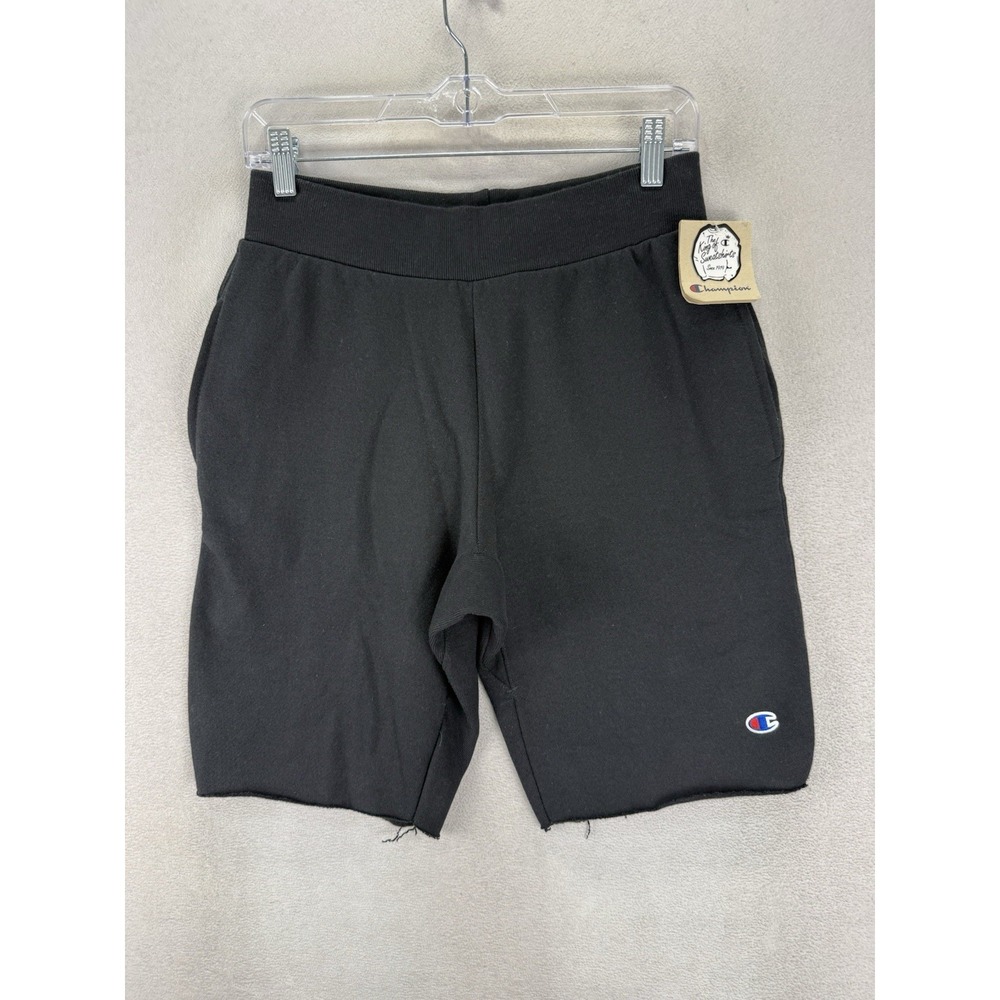 Champion Men's Sz Small Black Reverse Weave Cut Off Shorts NWT